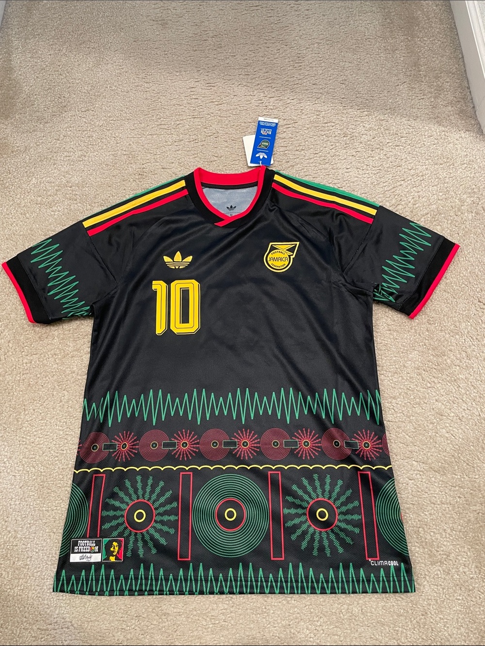 Adidas Jamaica 26 X Bob Marley Away Jersey men NWT size M